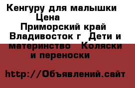 Кенгуру для малышки › Цена ­ 2 000 - Приморский край, Владивосток г. Дети и материнство » Коляски и переноски   